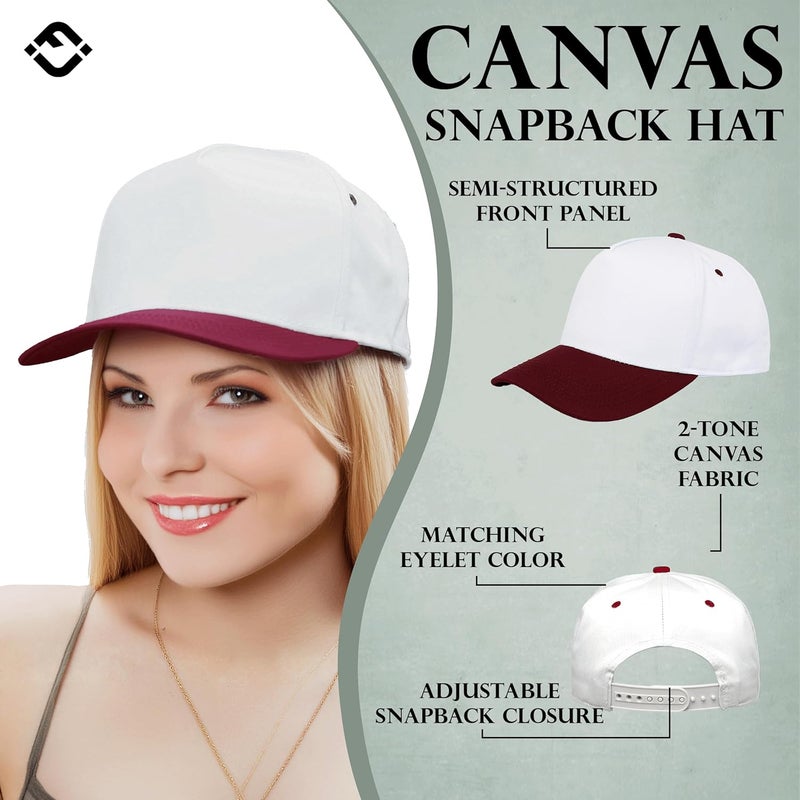 Funky Junque Vintage Canvas Snapback Hat - Adjustable 2 Tone Cap for Men Women - Put It On My, Cowboy, Girl Dad, Funny - Image 2